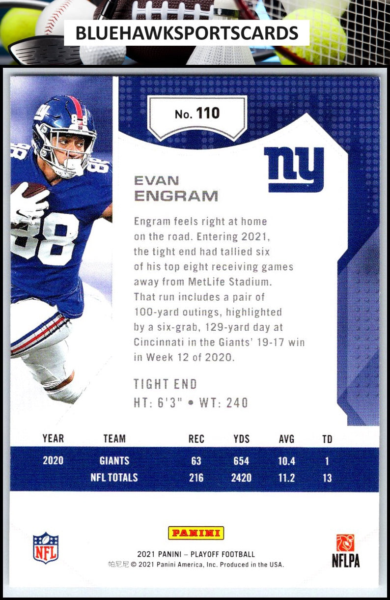 2021 Panini Playoff #110 Evan Engram