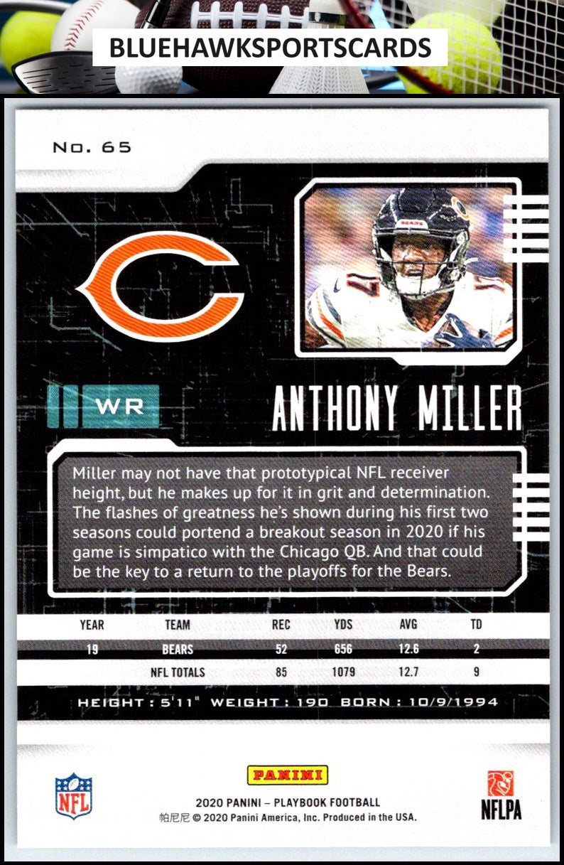 2020 Panini Playbook #65 Anthony Miller