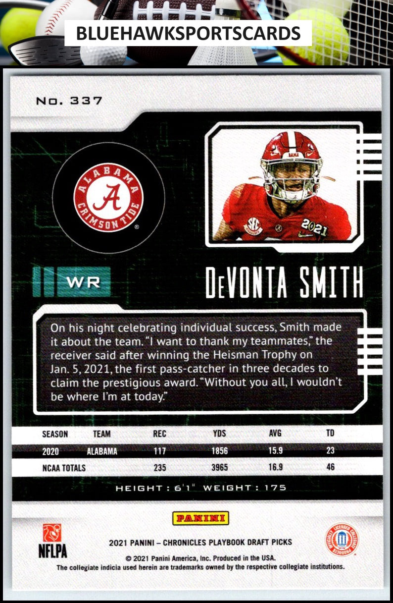 2021 Panini Chronicles Draft Picks #337 DeVonta Smith