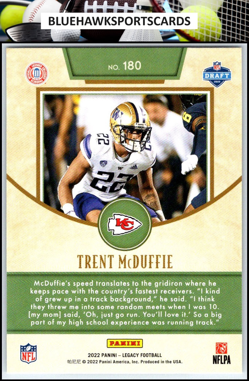 2022 Panini Legacy #180 Trent McDuffie