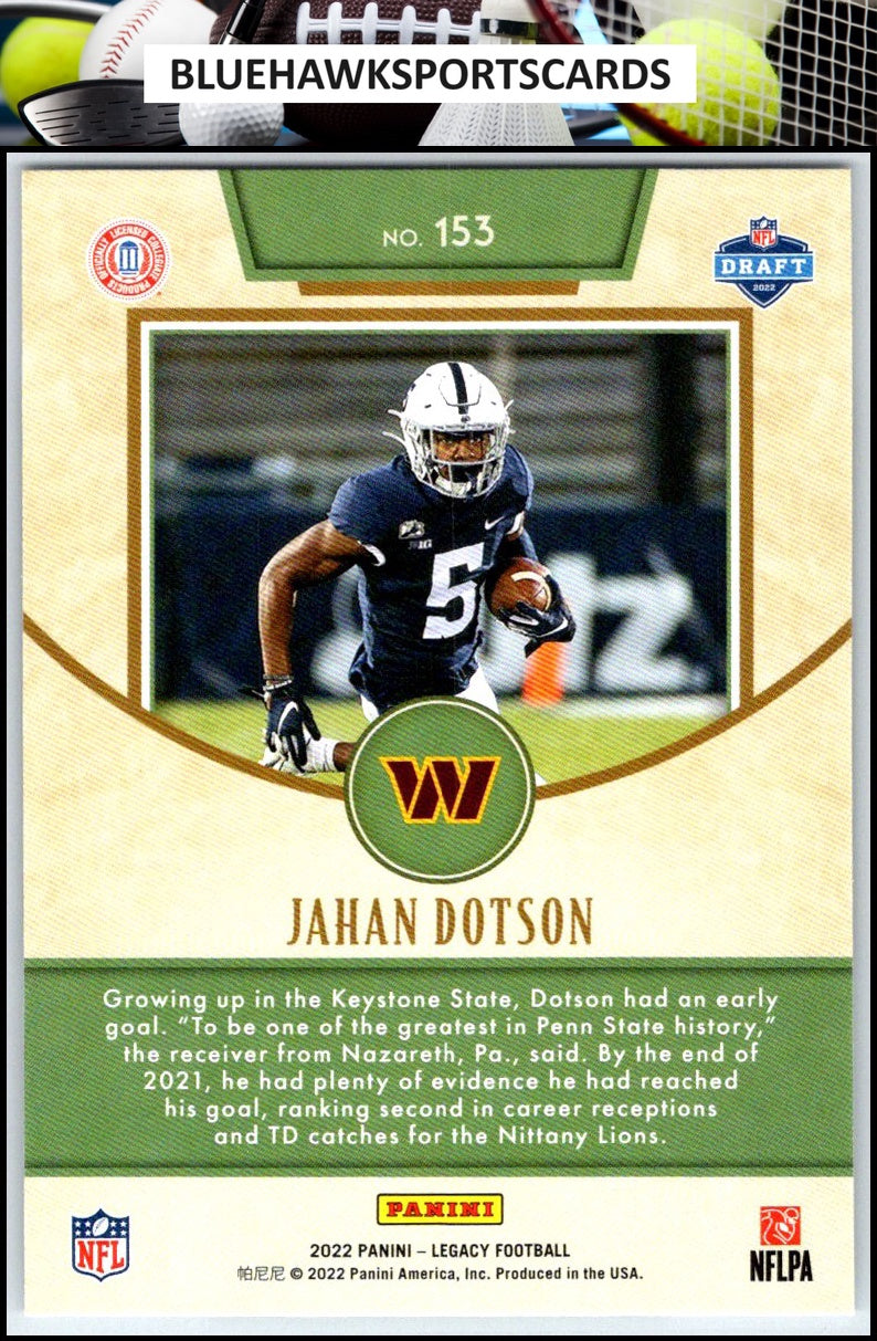 2022 Panini Legacy #153 Jahan Dotson