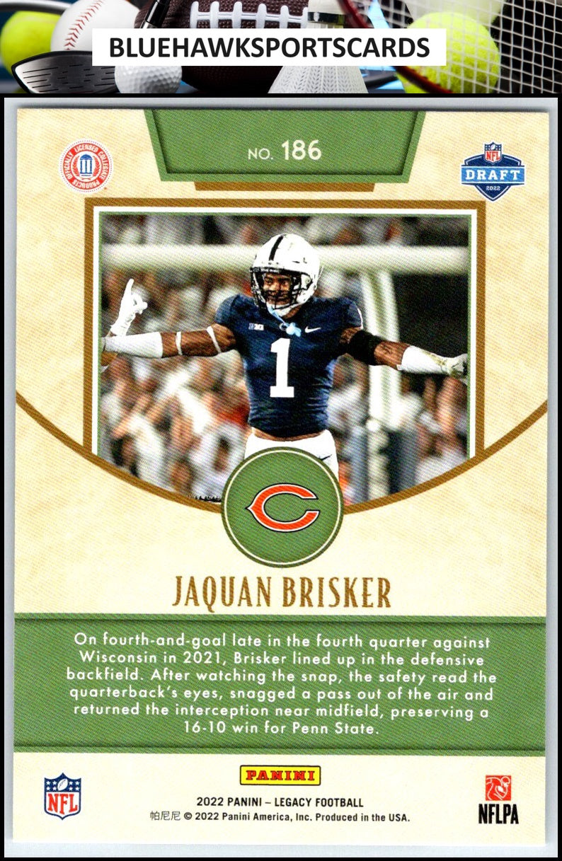 2022 Panini Legacy #186 Jaquan Brisker