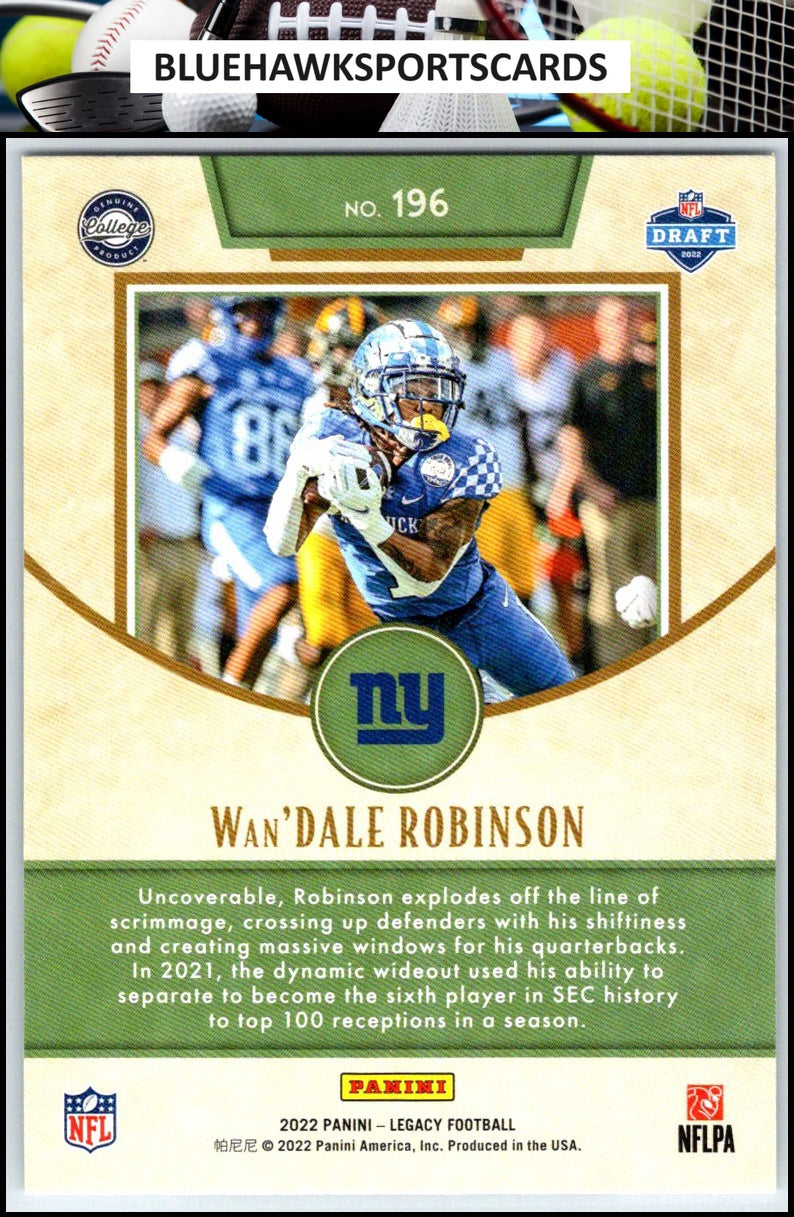 2022 Panini Legacy #196 Wan'Dale Robinson