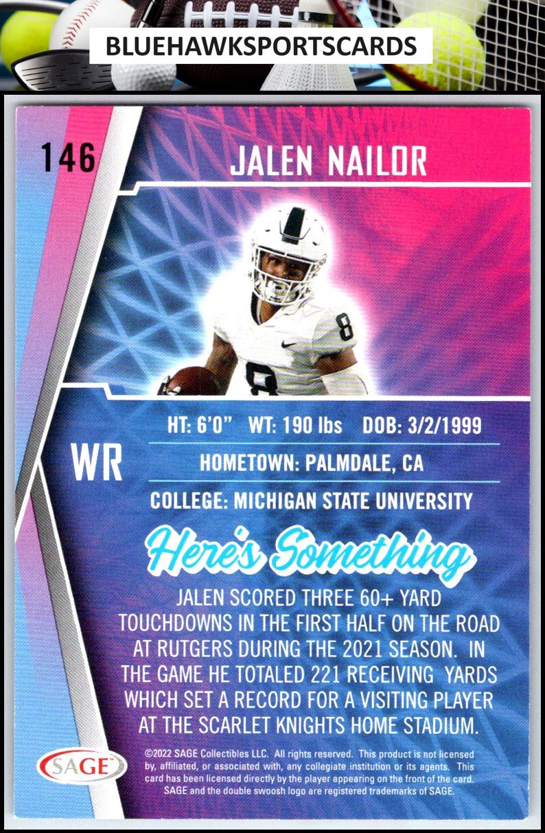 2022 SAGE #146 Jalen Nailor Silver