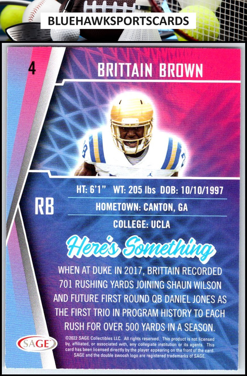2022 SAGE #4 Brittain Brown Silver