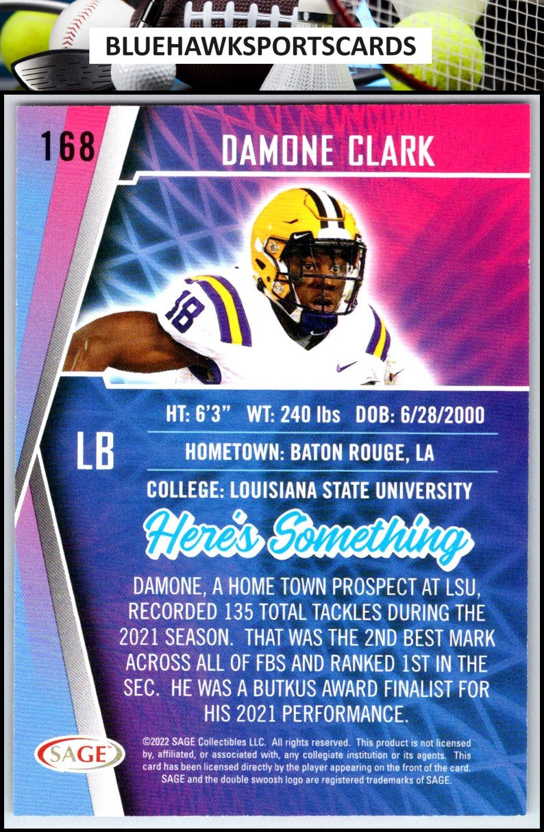 2022 SAGE #168 Damone Clark