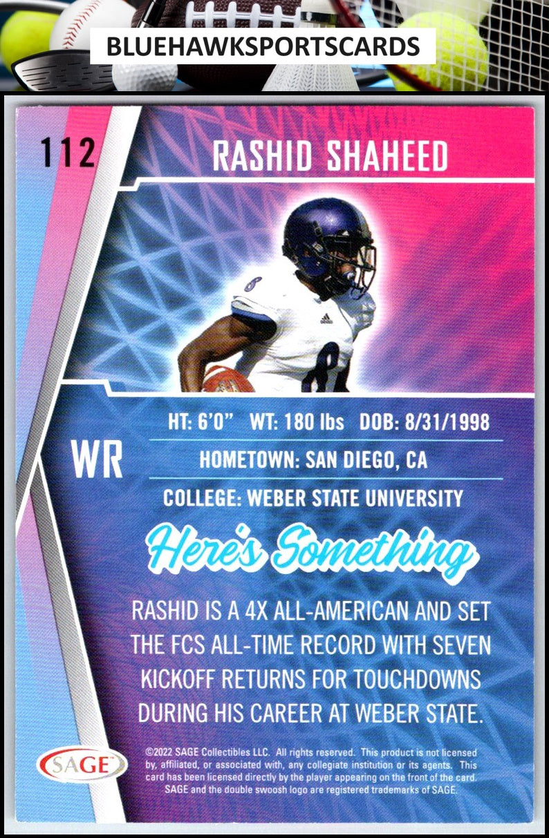 2022 SAGE #112 Rashid Shaheed