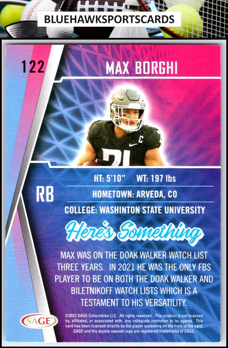 2022 SAGE #122 Max Borghi