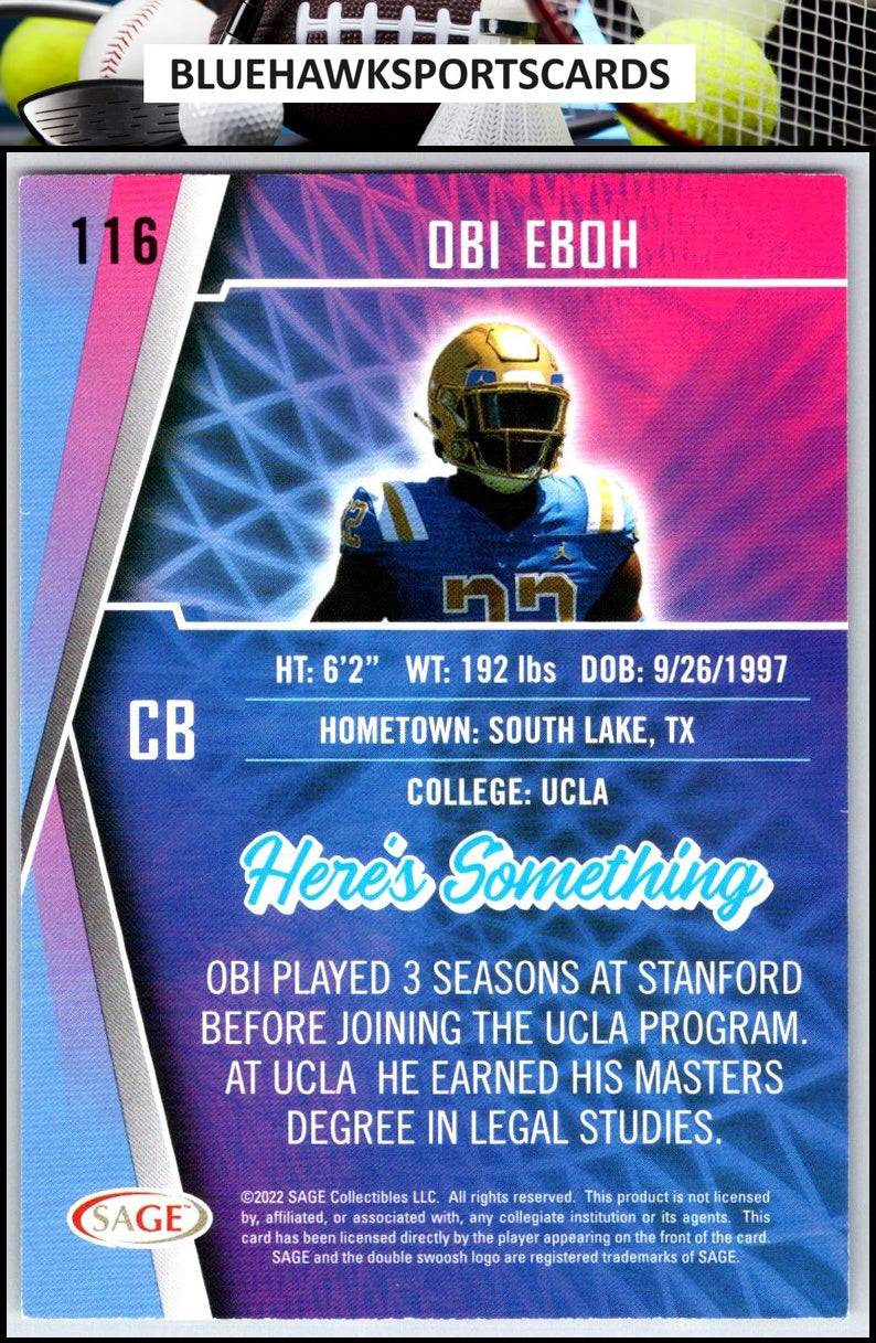 2022 SAGE #116 Obi Eboh