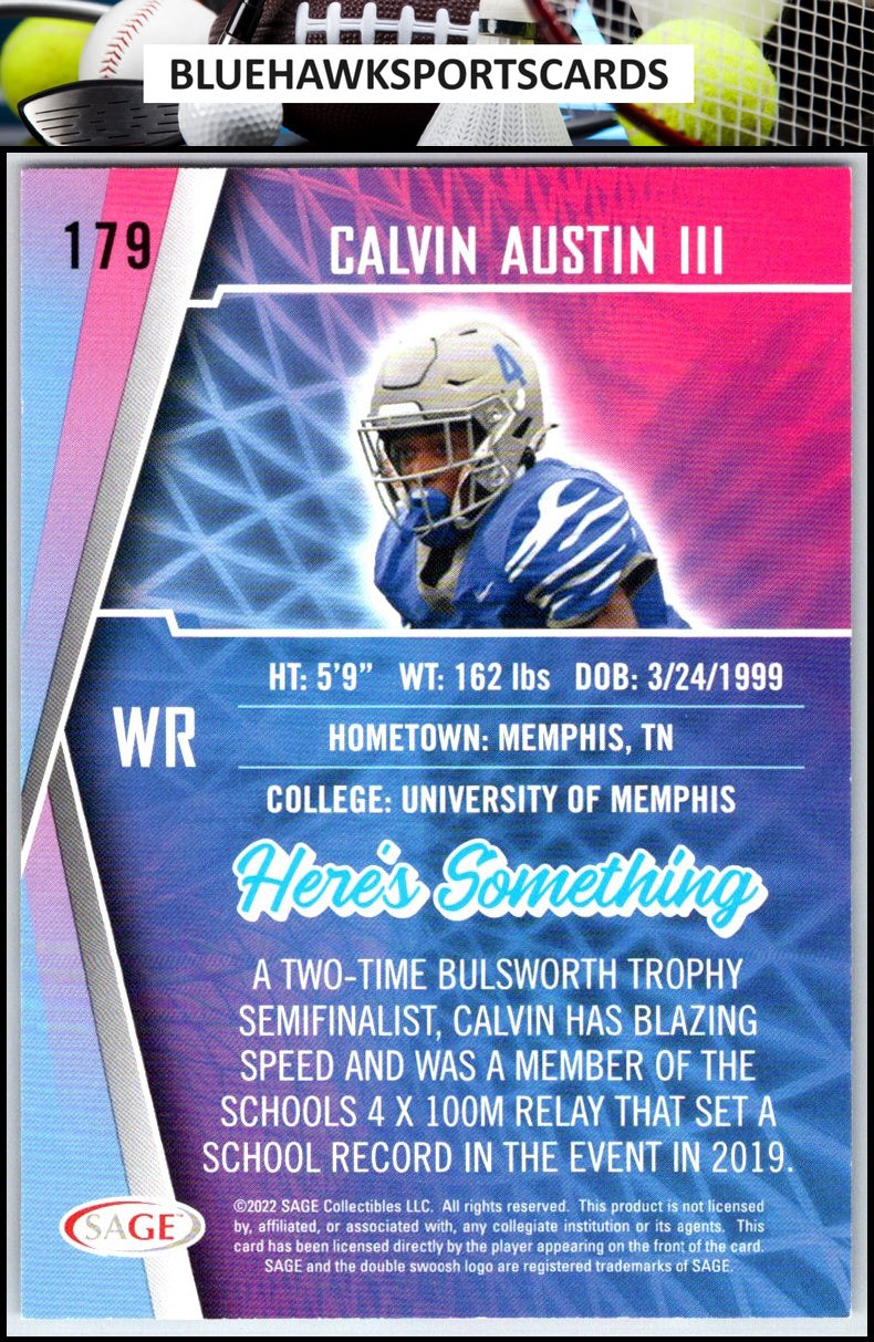 2022 SAGE #179 Calvin Austin III