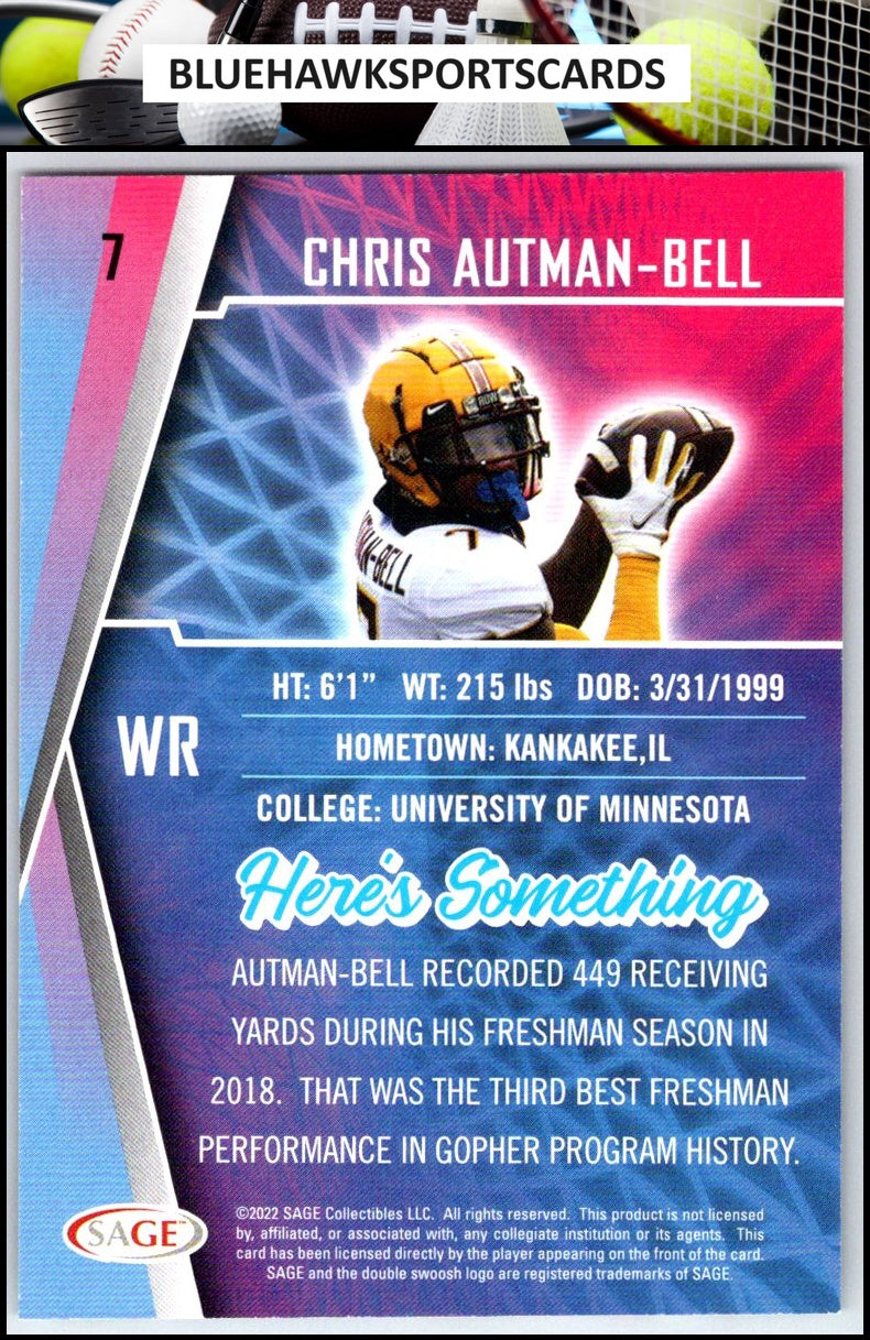 2022 SAGE #7 Chris Autman-Bell