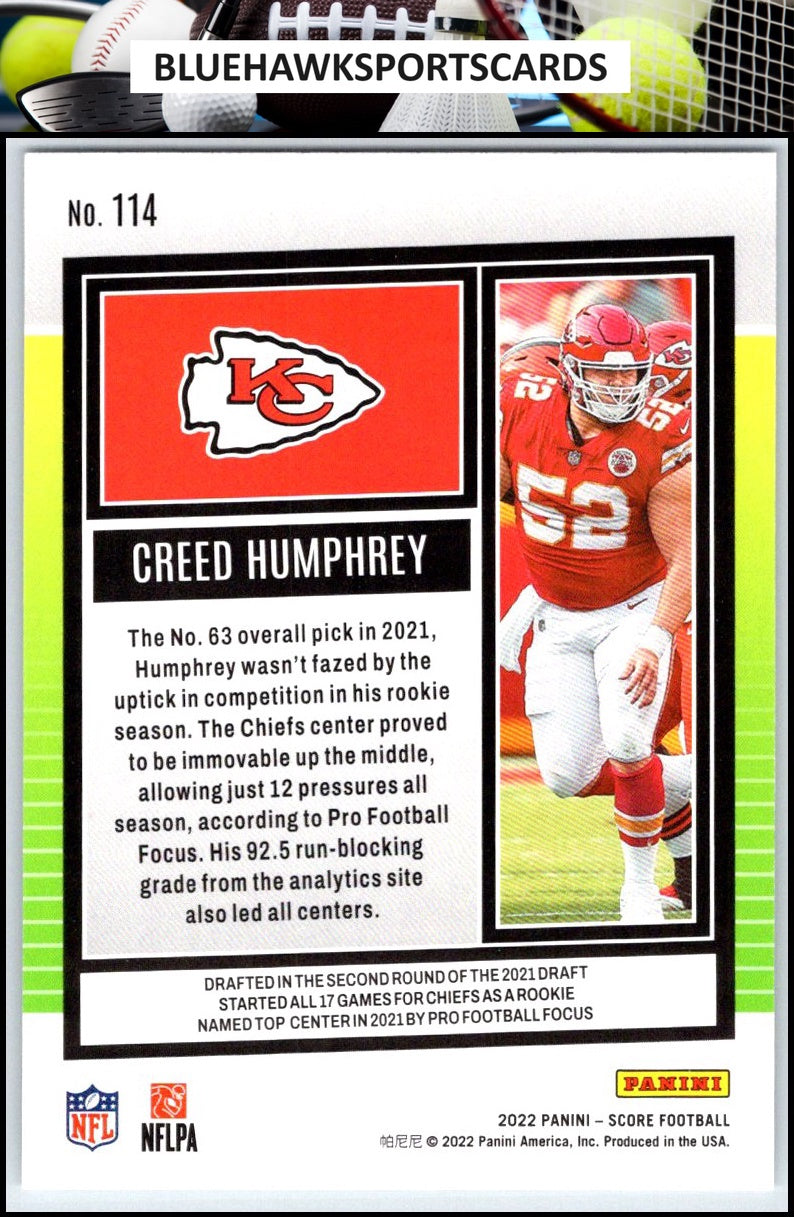 2022 Score #114 Creed Humphrey