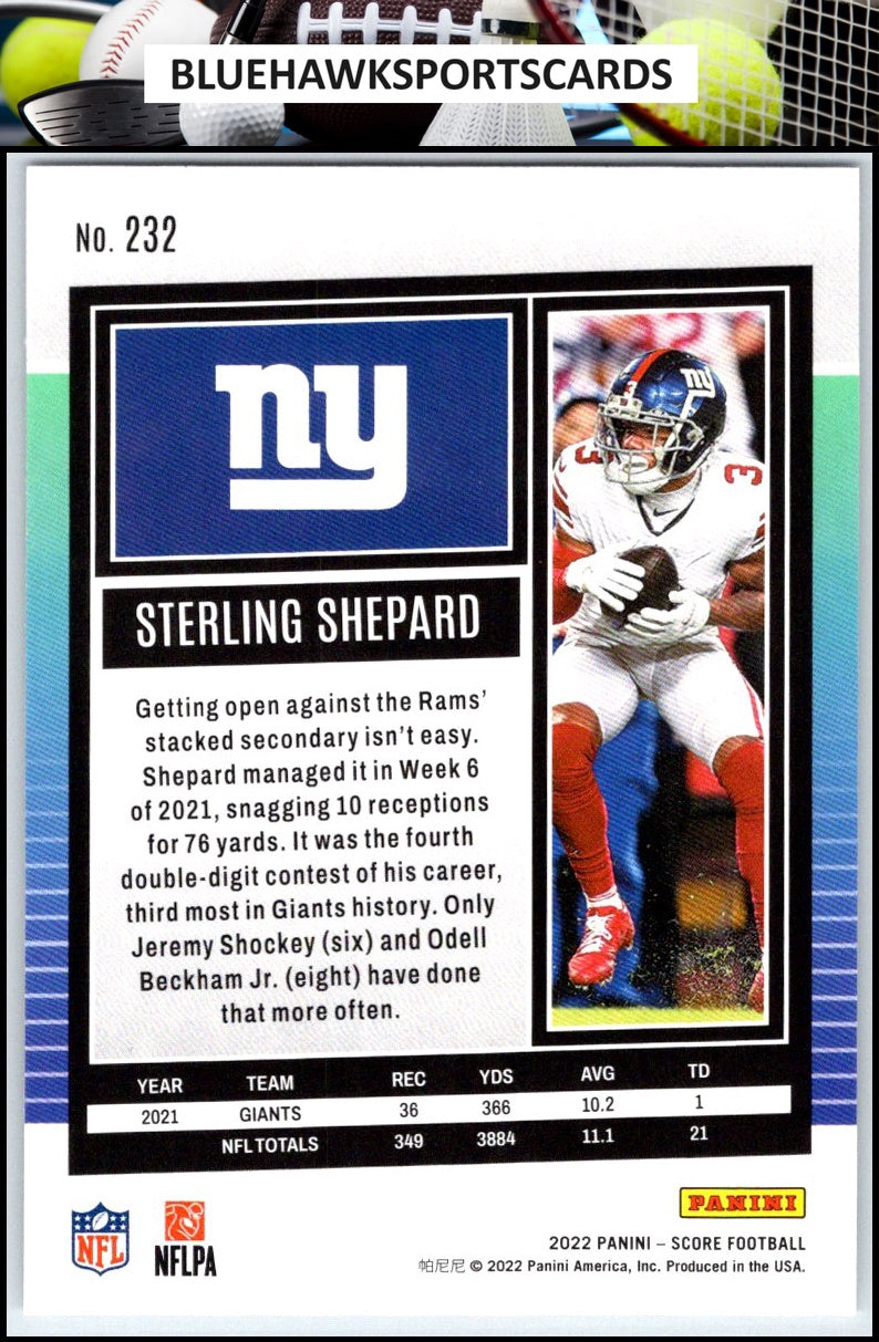 2022 Score #232 Sterling Shepard