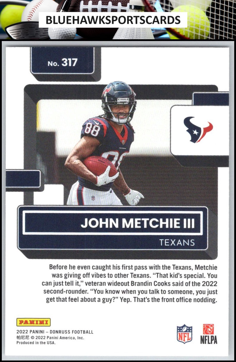2022 Donruss #317 John Metchie III