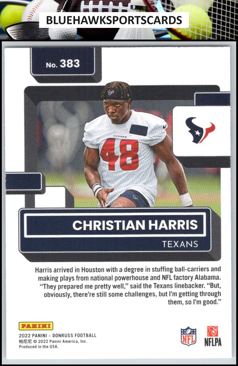 2022 Donruss #383 Christian Harris