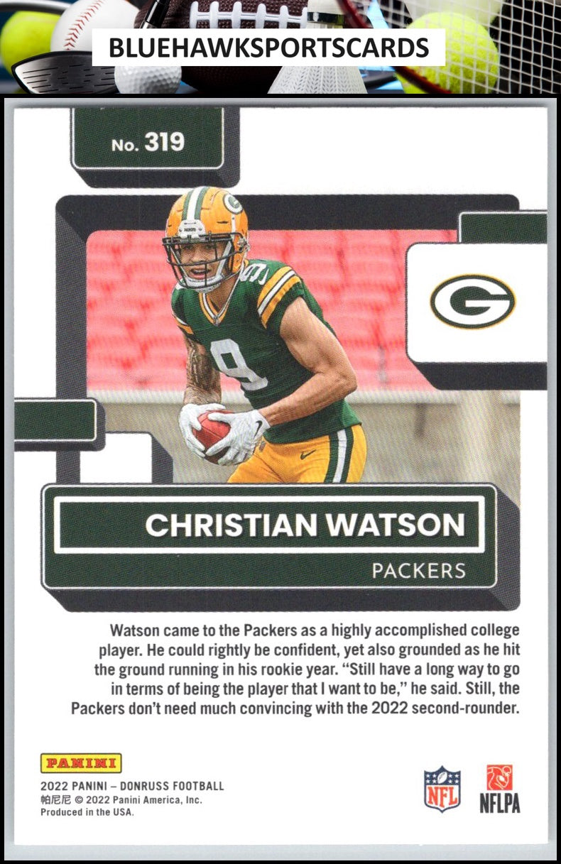 2022 Donruss #319 Christian Watson