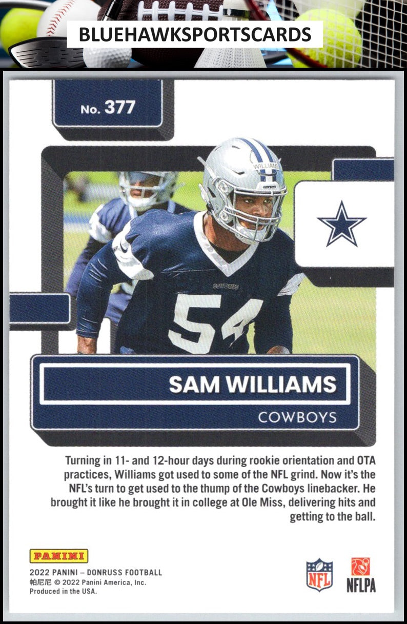 2022 Donruss #377 Sam Williams