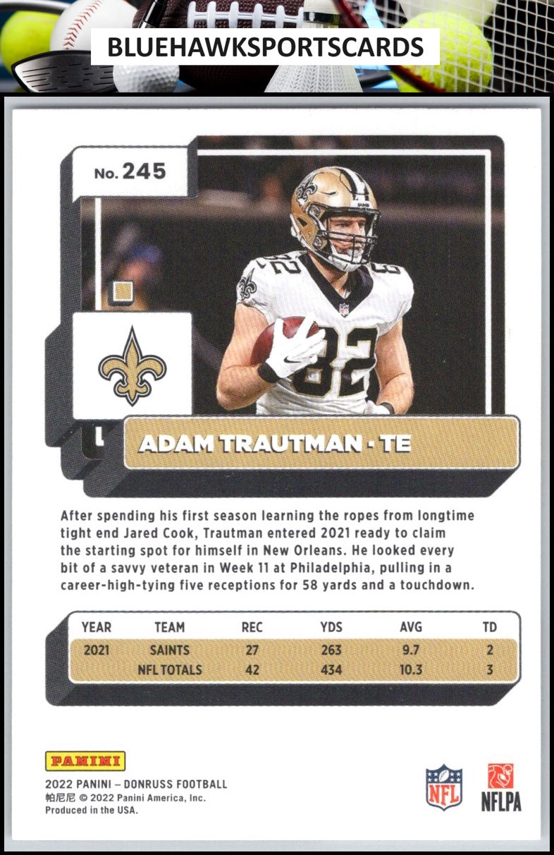 2022 Donruss #245 Adam Trautman