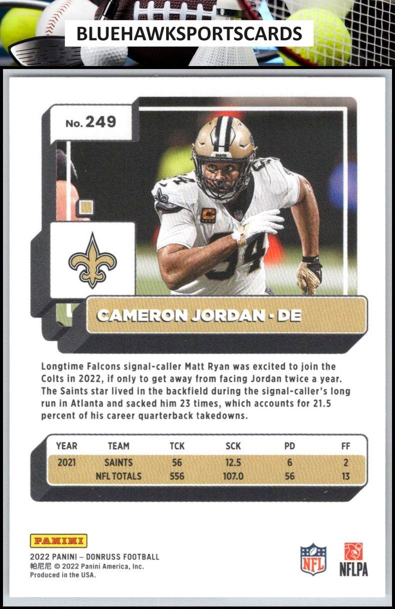 2022 Donruss #249 Cameron Jordan