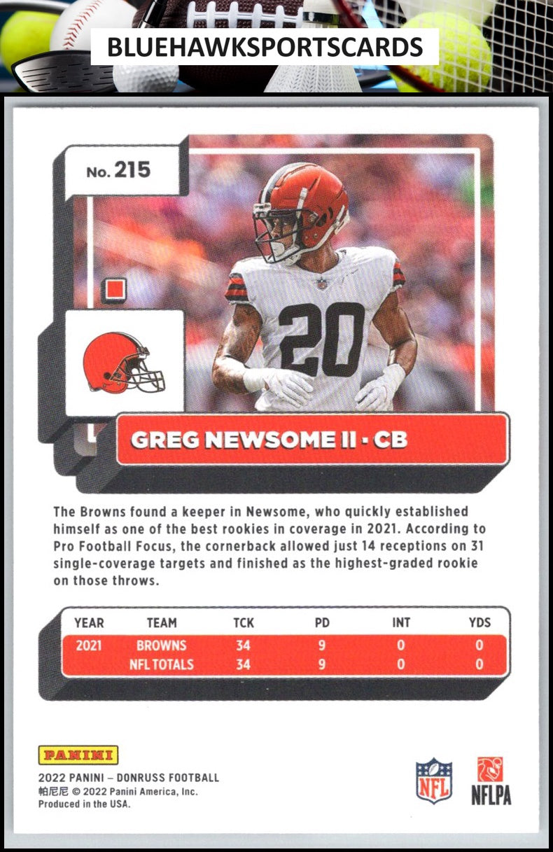 2022 Donruss #215 Greg Newsome II