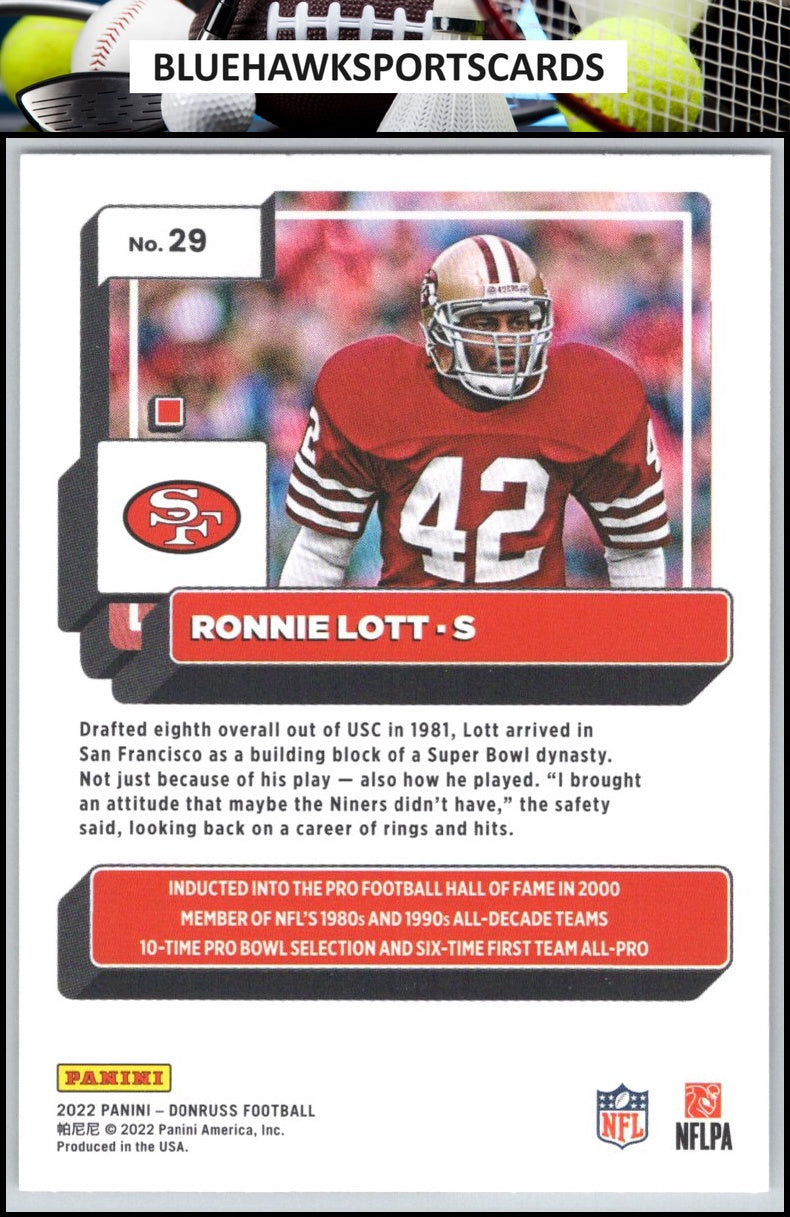 2022 Donruss #29 Ronnie Lott