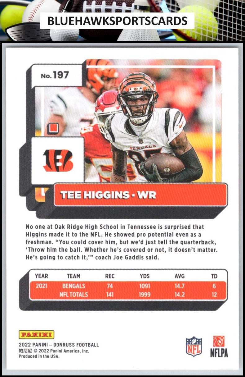 2022 Donruss #197 Tee Higgins