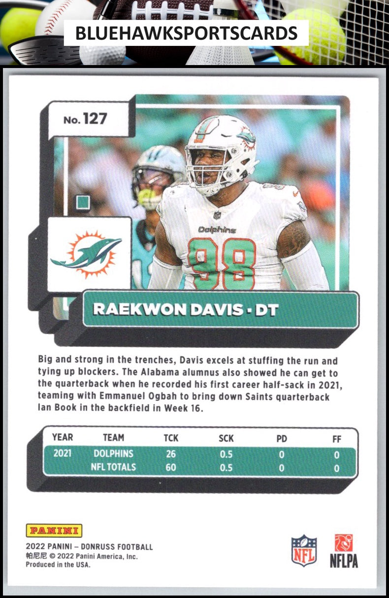 2022 Donruss #127 Raekwon Davis