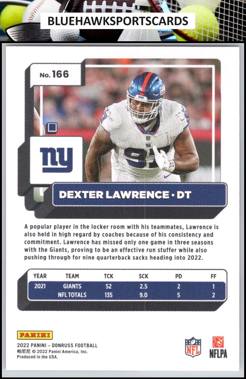 2022 Donruss #166 Dexter Lawrence