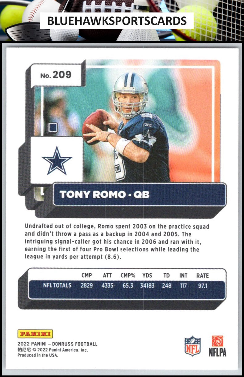 2022 Donruss #209 Tony Romo