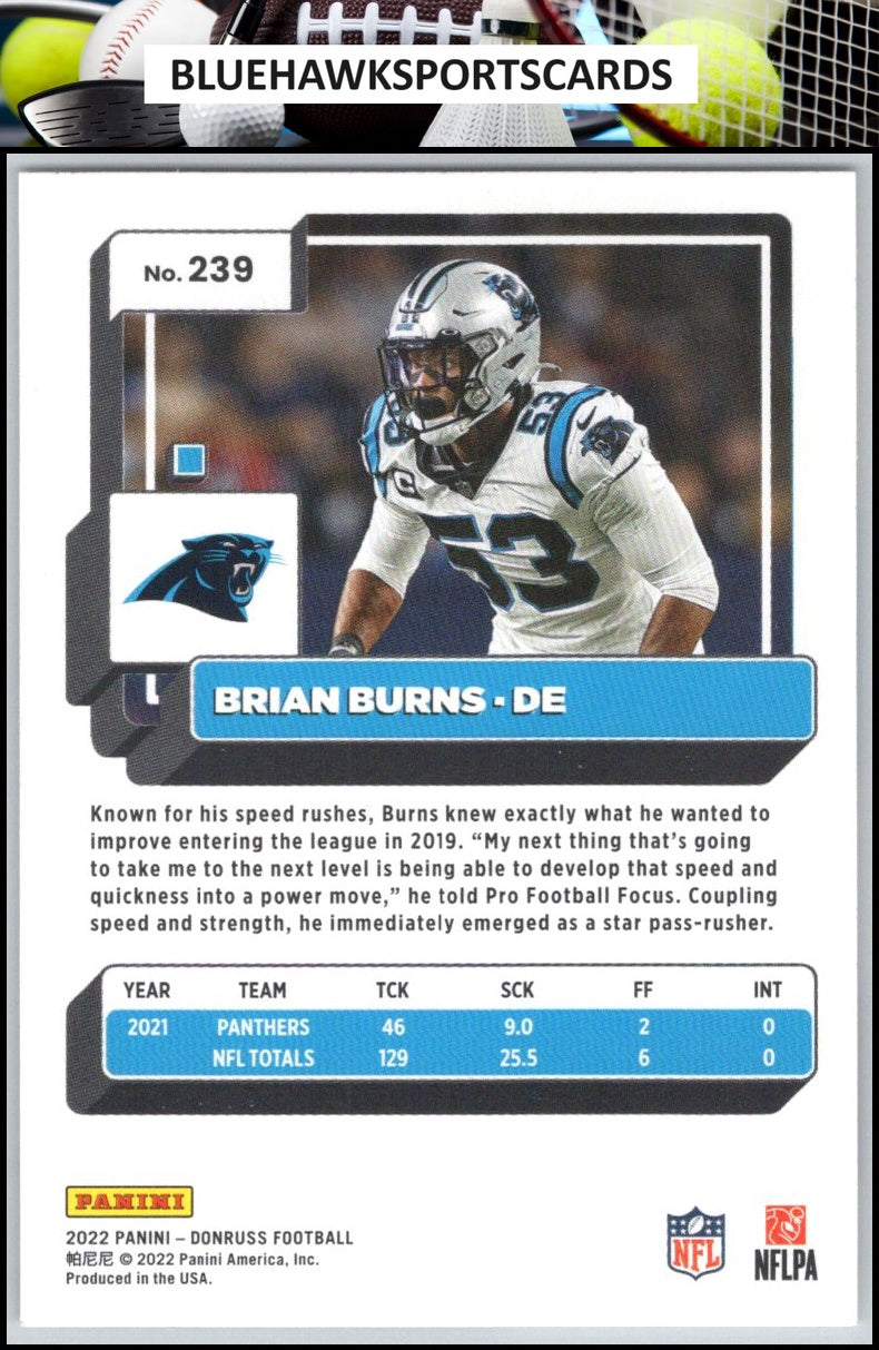 2022 Donruss #239 Brian Burns