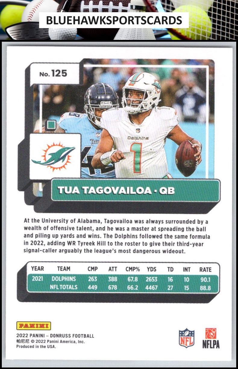 2022 Donruss #125 Tua Tagovailoa