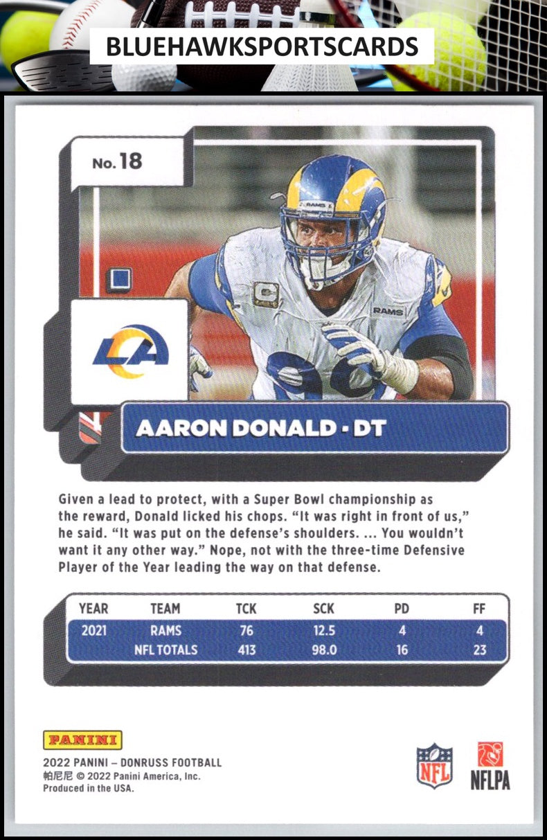 2022 Donruss #18 Aaron Donald
