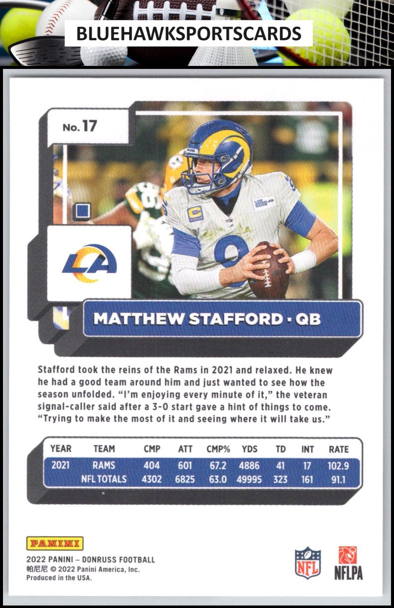 2022 Donruss #17 Matthew Stafford