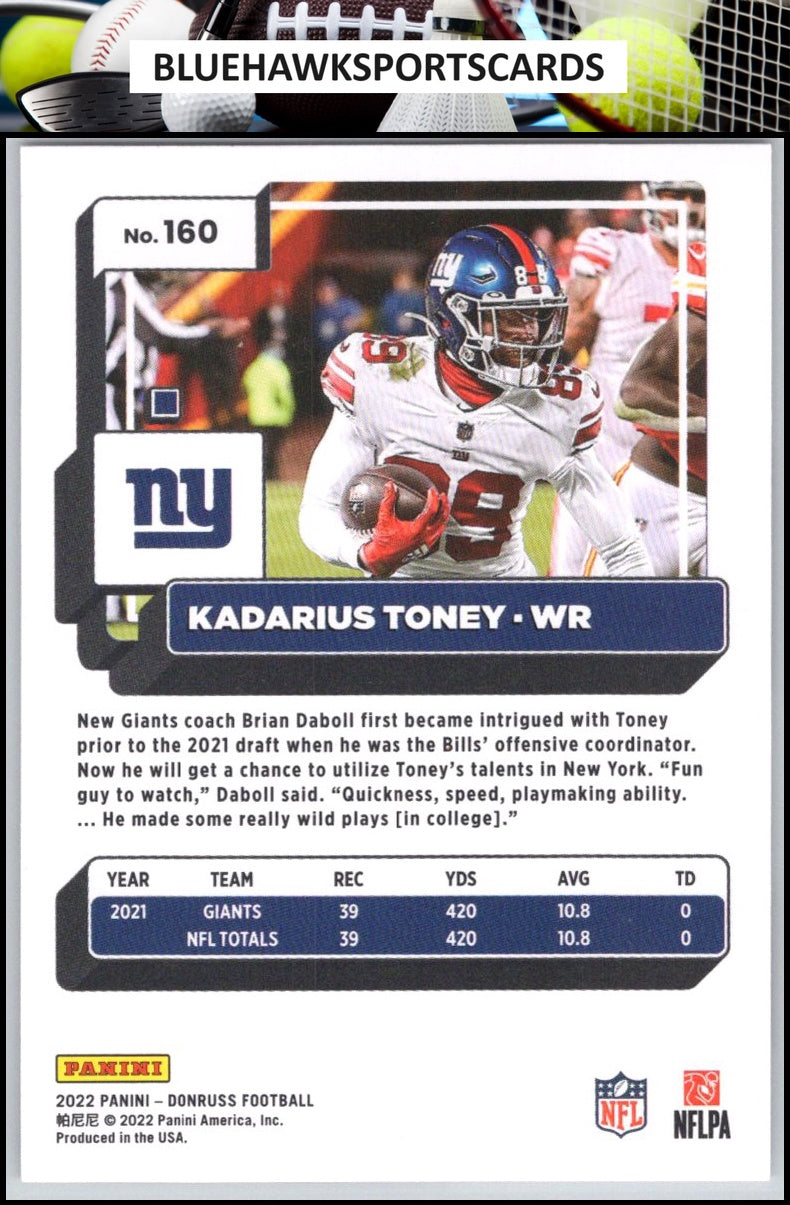 2022 Donruss #160 Kadarius Toney