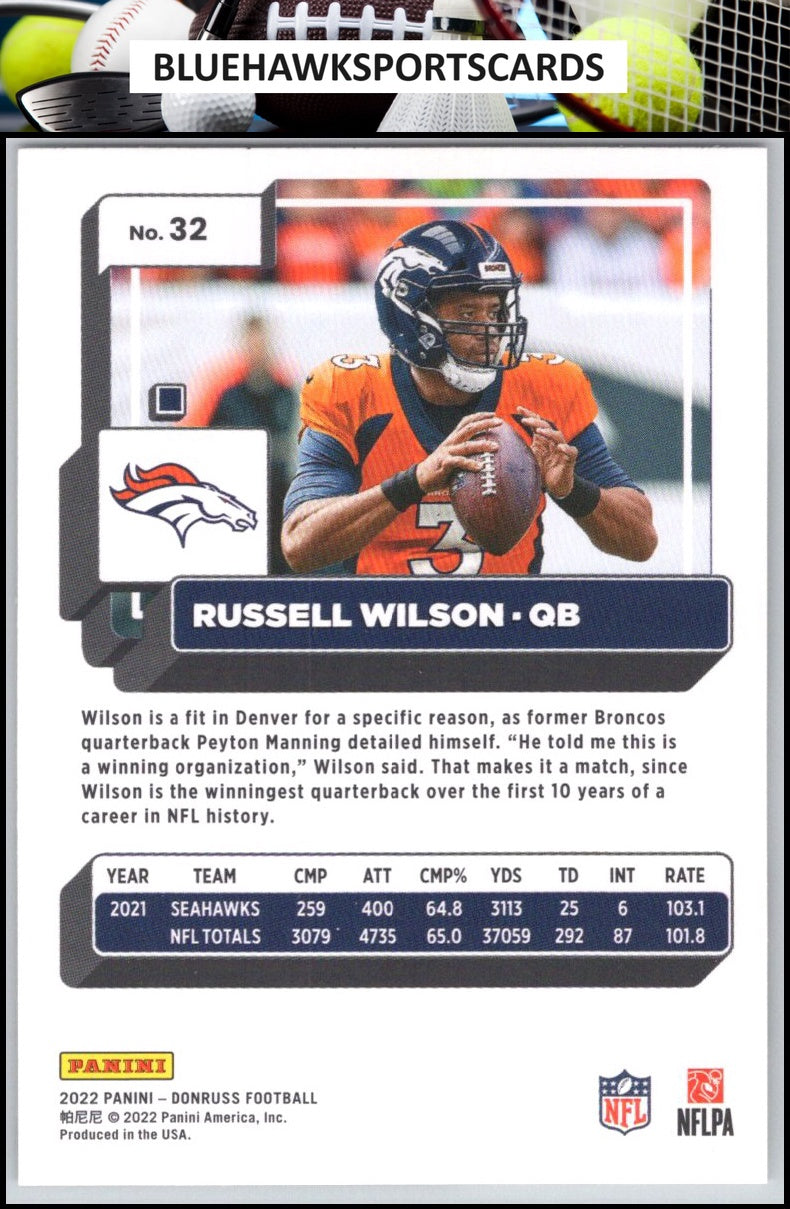 2022 Donruss #32 Russell Wilson