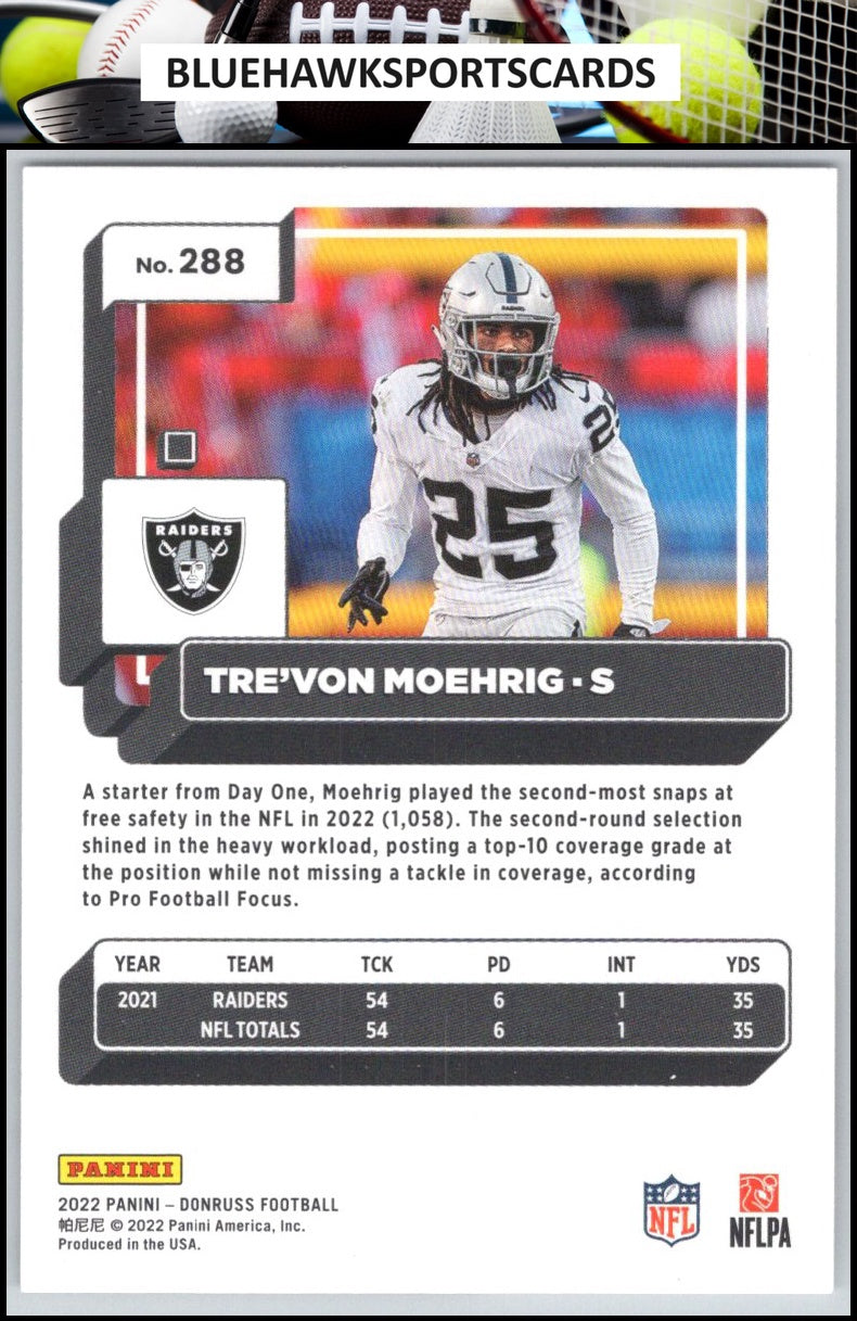 2022 Donruss #288 Tre'von Moehrig
