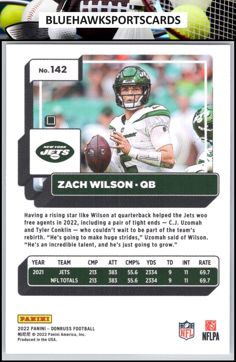 2022 Donruss #142 Zach Wilson