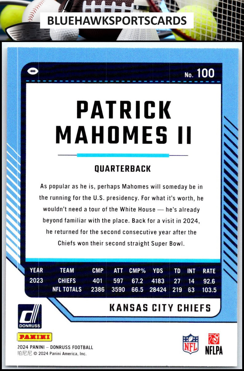 2024 Donruss #100 Patrick Mahomes II