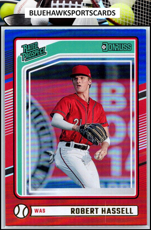 2024 Donruss #117 Robert Hassell Red and Blue