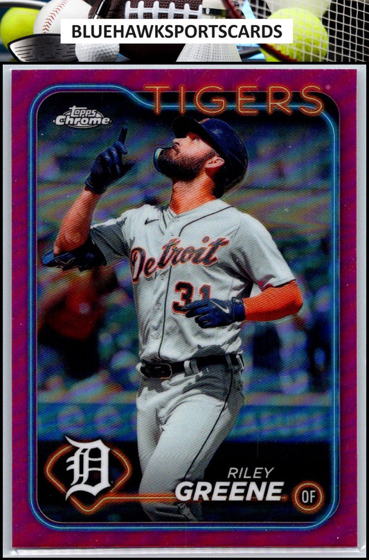 2024 Topps Chrome #101 Riley Greene Pink Refractors