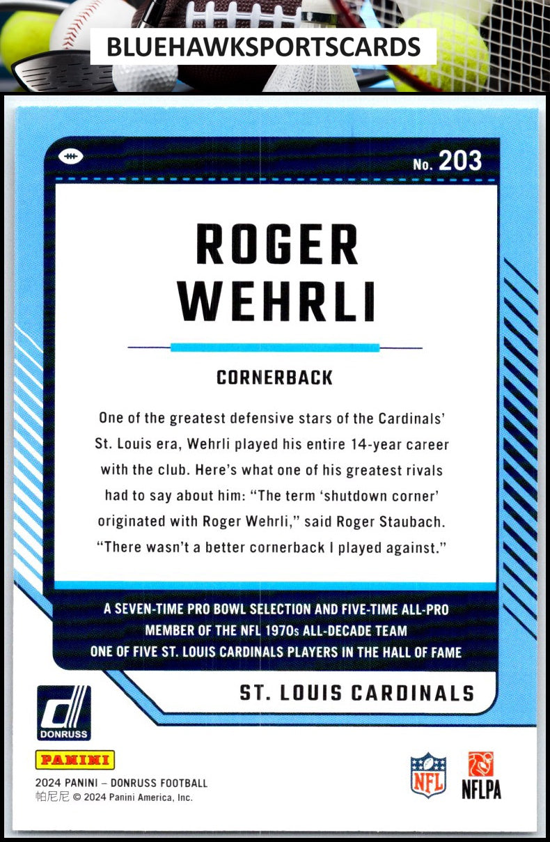 2024 Donruss #203 Roger Wehrli