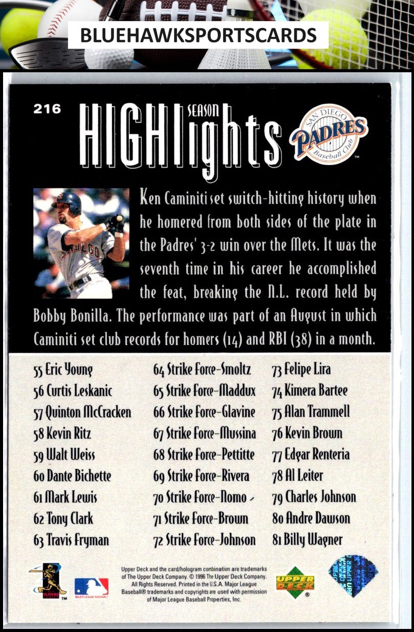 1997 Upper Deck #216 Ken Caminiti