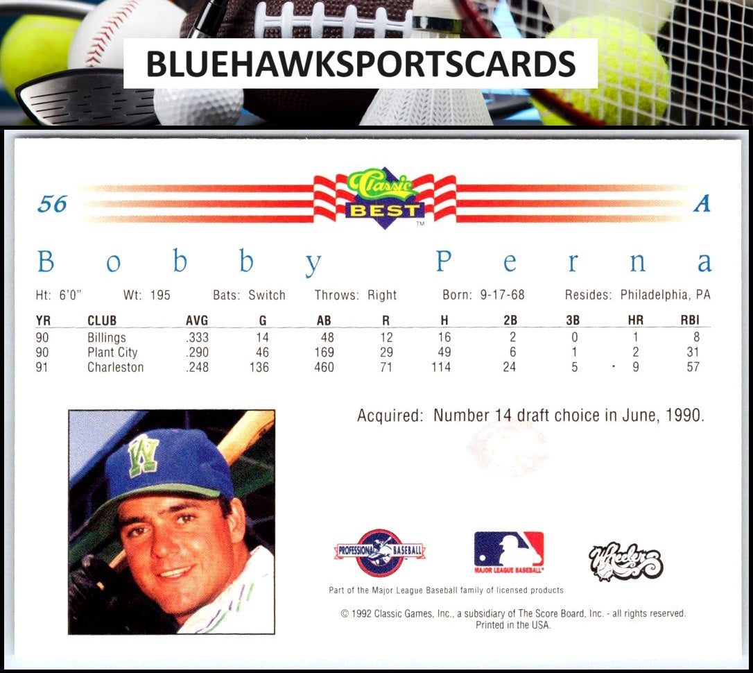 1992 Classic Best #56 Bobby Perna