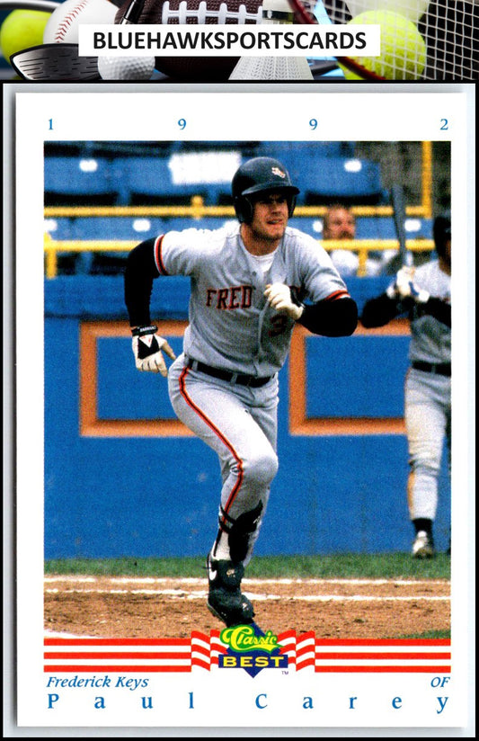 1992 Classic Best #392 Paul Carey