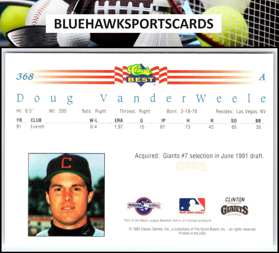 1992 Classic Best #368 Doug VanderWeele