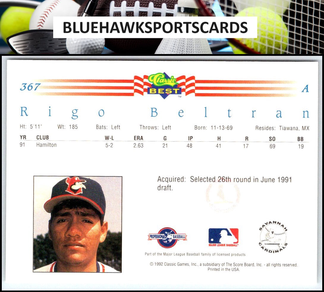 1992 Classic Best #367 Rigo Beltran
