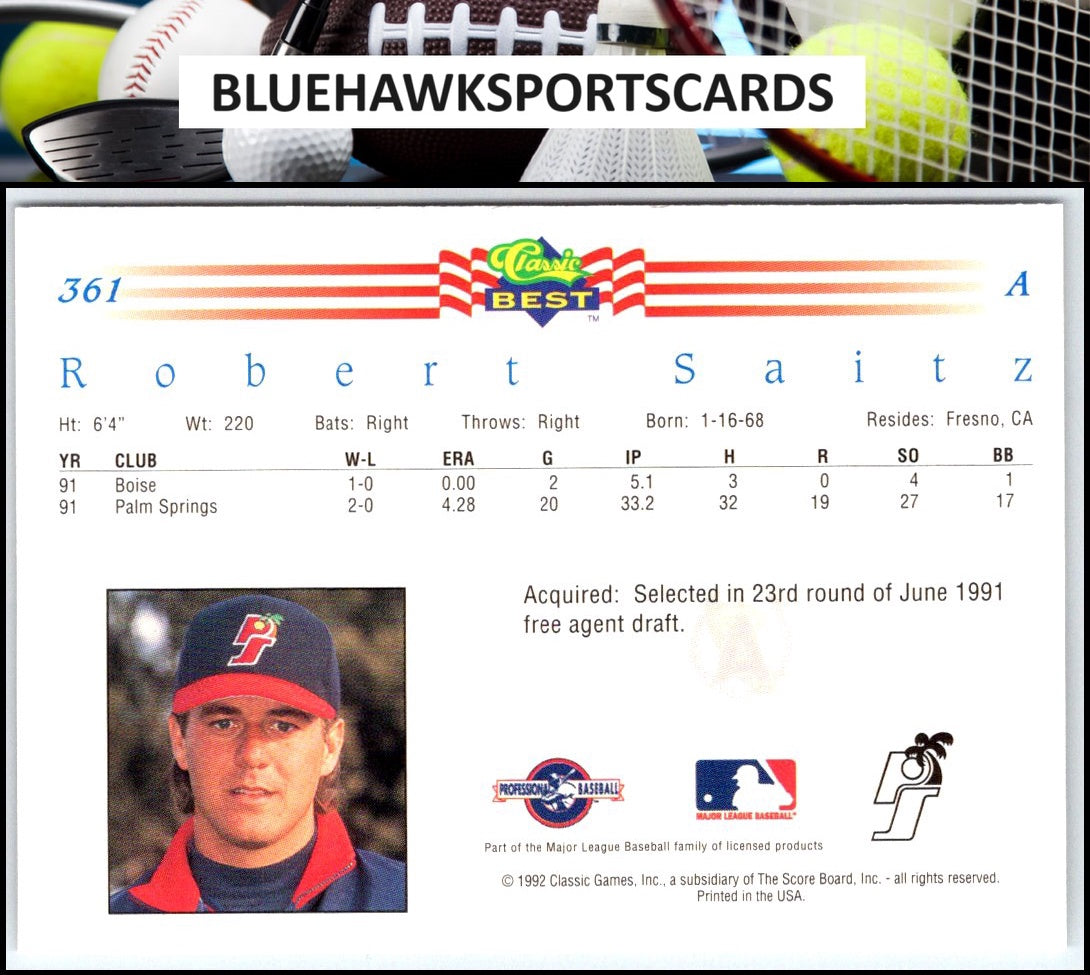 1992 Classic Best #361 Robert Saitz