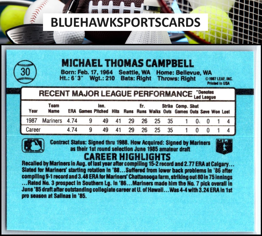 1988 Donruss #30 Mike Campbell
