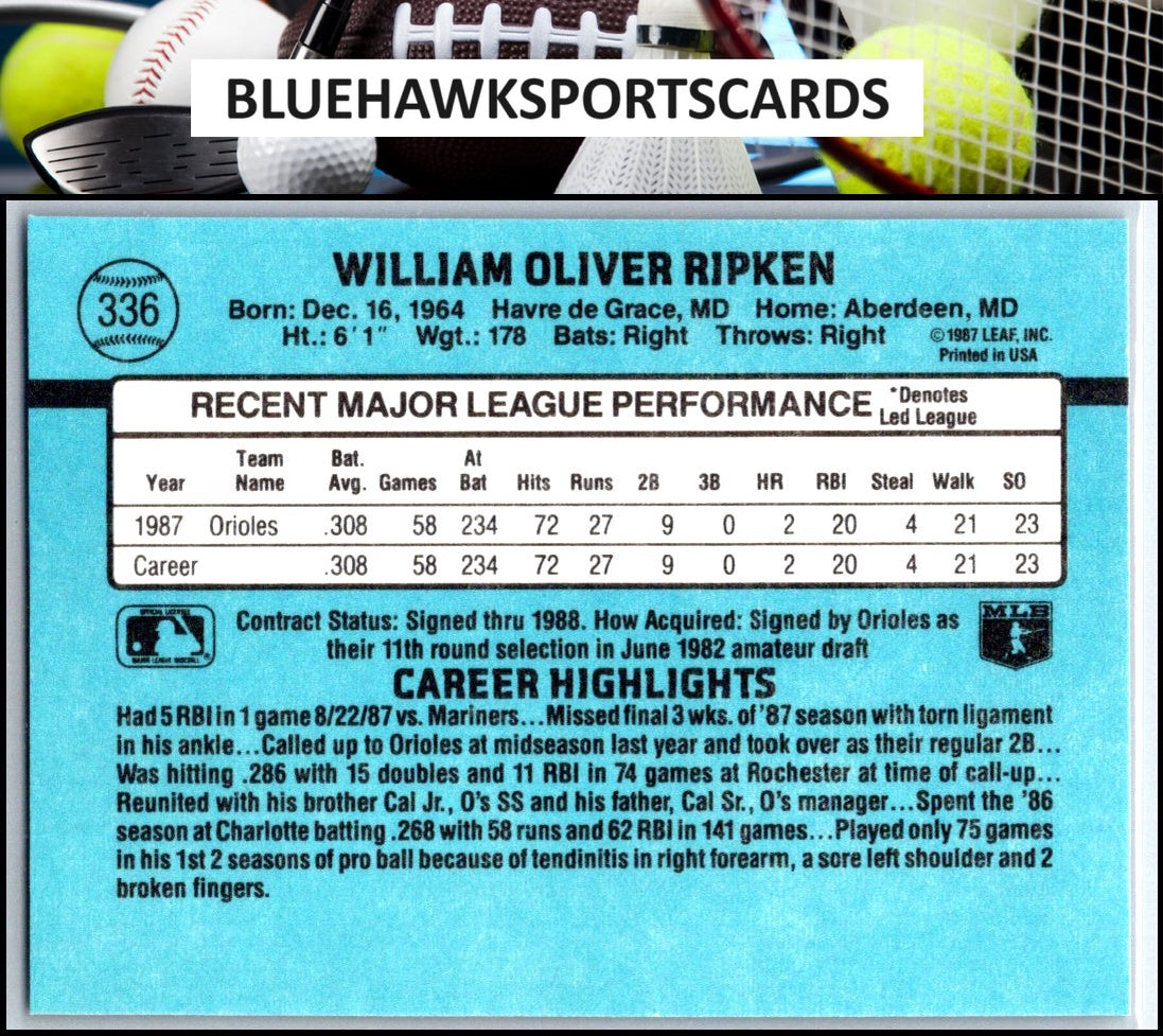 1988 Donruss #336 Billy Ripken