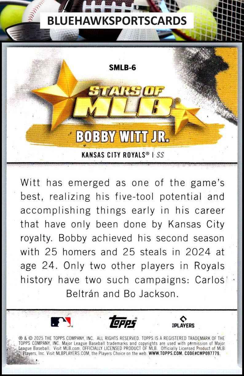 2025 Topps #SMLB-6 Bobby Witt Jr. Stars of MLB